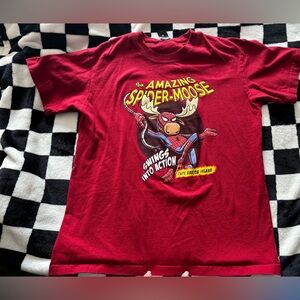 Size 10 The Amazing Spider-Moose Graphic Tee - Red
